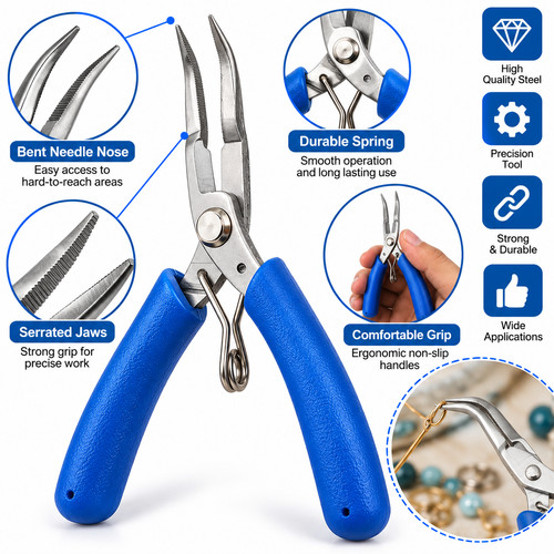 Pinza becco piegato mini - pinza, per